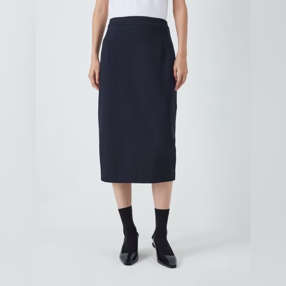 Elegant Dark Blue Midi Skirt